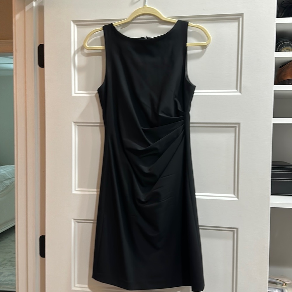 Theory - side ruched dress black size 2